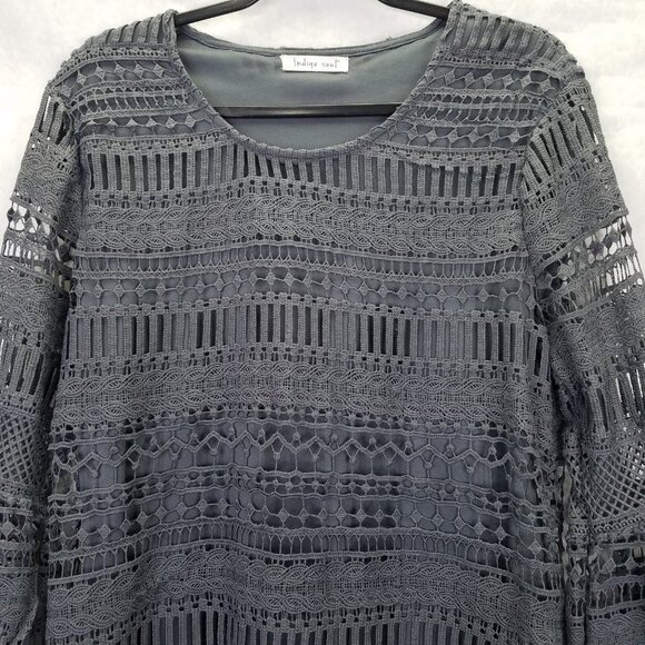 Gray Lace Women Top - Picture 3 of 16